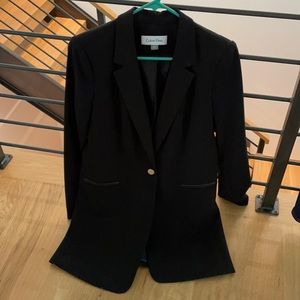 Like new long black tuxedo coat